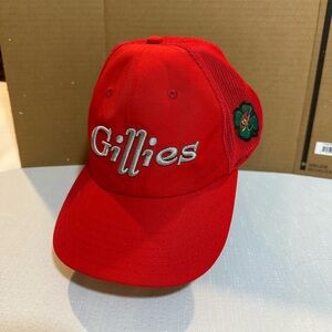Gillies Fishing Trucker Hat Red Snapback